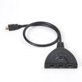 3 puertos de cerdo Tail HDMI 1080p Switch Splitter Switcher HUB Box Cable para TV HDTV DVD PS3 Xbox 360 Caja de cable